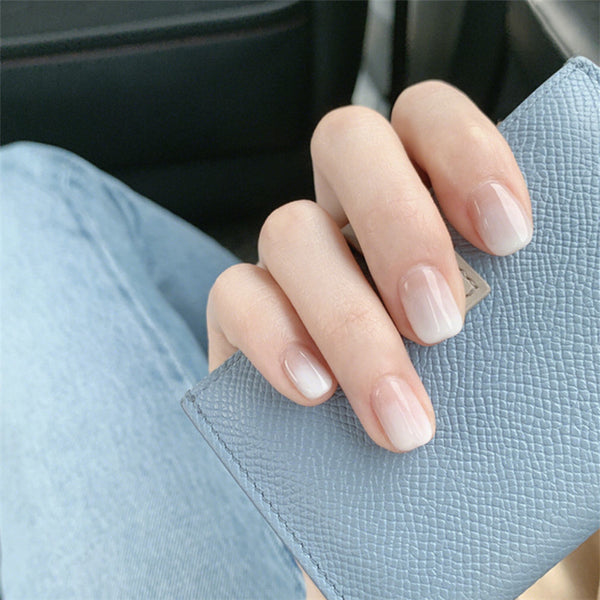 Parches de Uñas Degradado Blanco