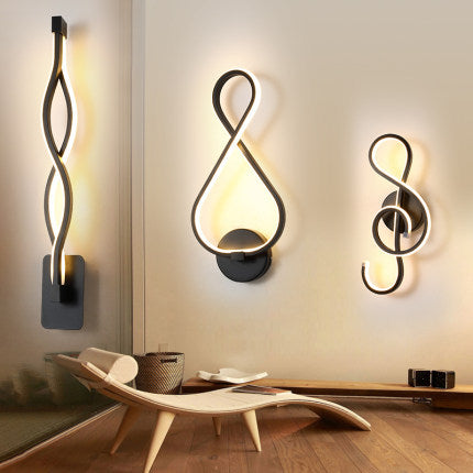 Lámpara de Pared LED Nórdica Minimalista para Dormitorio - Image 4