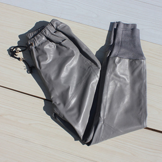 Pantalones de Cuero Gamuza Auténtica