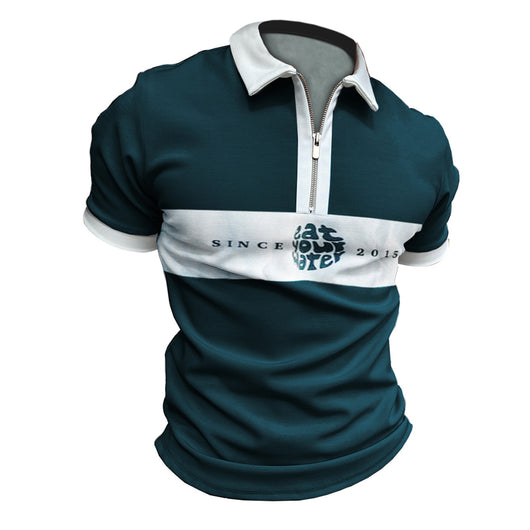 Polo Casual con Patrón 3D y Manga Corta - Image 3