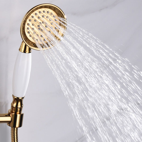 Cabezal de Ducha Dorado PVD Ahorrador de Agua con Envío Gratis