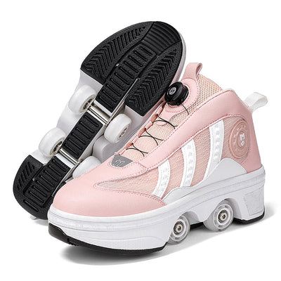 Patines con Ruedas Dobles y Sistema de Poleas - Calzado Deportivo 4 Ruedas - Image 10