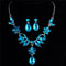 Conjunto de Joyería Nupcial en Aleación con Diamantes - Collar y Aretes para Bodas