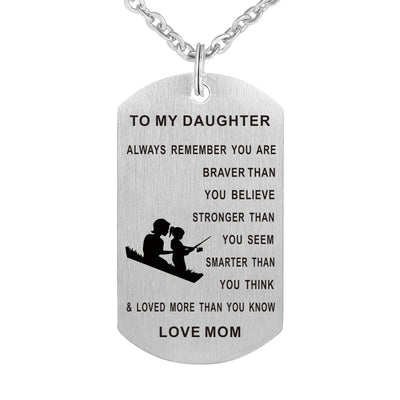 Collar Acero Inoxidable Madre e Hija con Placa Militar - Image 2