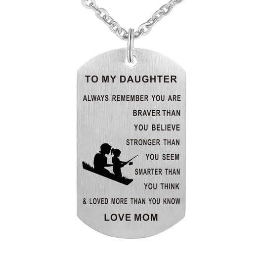 Collar Acero Inoxidable Madre e Hija con Placa Militar - Image 2