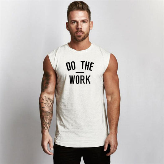 Musculosa Deportiva Estilo Europeo Americana con Estampado de Letras para Fitness