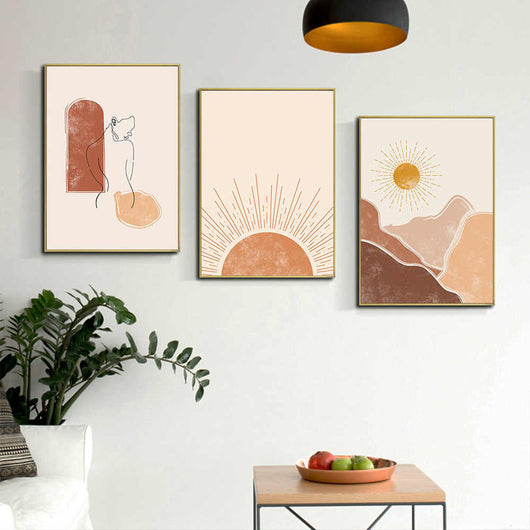 Cuadro de Arte Minimalista Nórdico con Personajes Botánicos