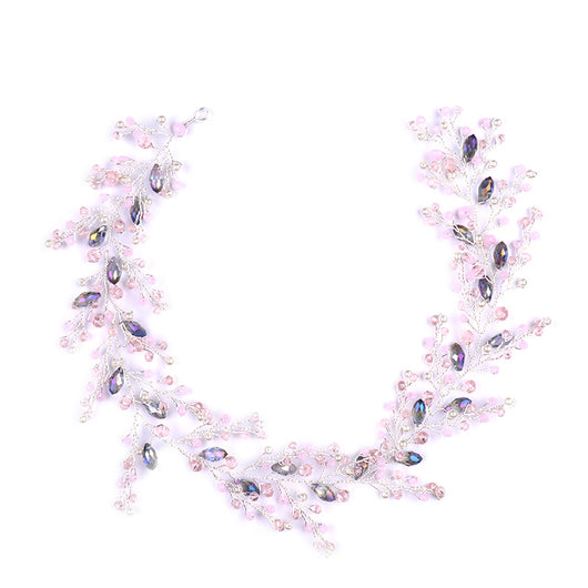 Diadema de Cristal Rosa Artesanal Europeo y Americano - Image 4