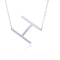 Fabulous Rose Dorado Plated Stainless Steel Initial Letter Pendant Necklace Plateado H