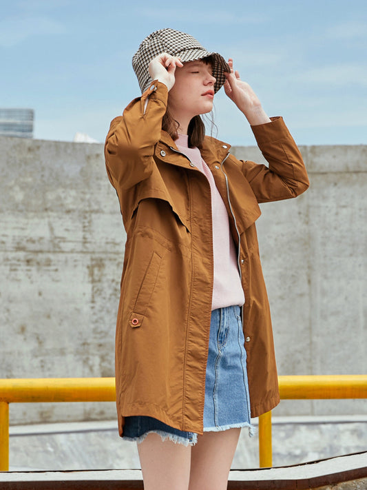 Chaqueta Tipo Tooling Suelta para Mujer - Cortavientos Moderno