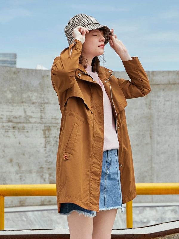 Chaqueta Tipo Tooling Suelta para Mujer - Cortavientos Moderno