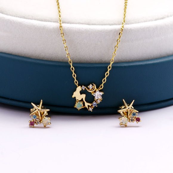 Aretes de Estrella de Mar La Sirenita