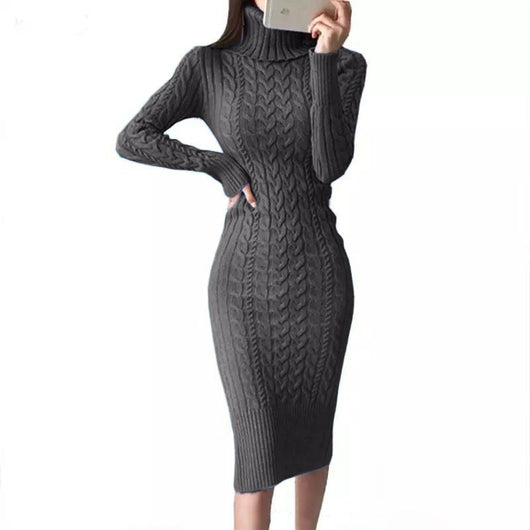 Vestido Ajustado de Punto con Falda Ceñida y Cadera Marcada - Image 4
