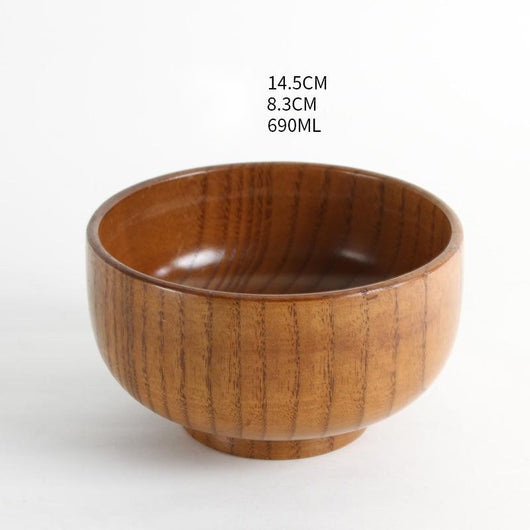 Cuenco de Madera de Azufaifa Estilo Japonés Natural - Image 37