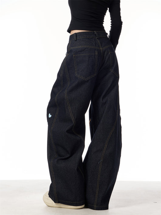 Pantalones Jeans Anchos Patchwork Salchicha Mujer - Casual y Cómodo - Image 20