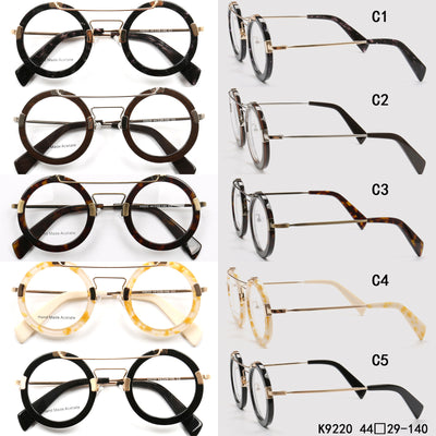 Lentes Vintage Redondos con Protección Azul - Marco Metálico Doble Rayo