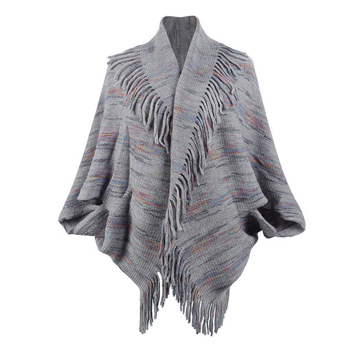 Chal Rayado Multicolor con Borlas para Mujer - Image 5
