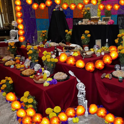 Guirnalda LED Día de Muertos - Luces de Cempasúchil y Lila - Image 6