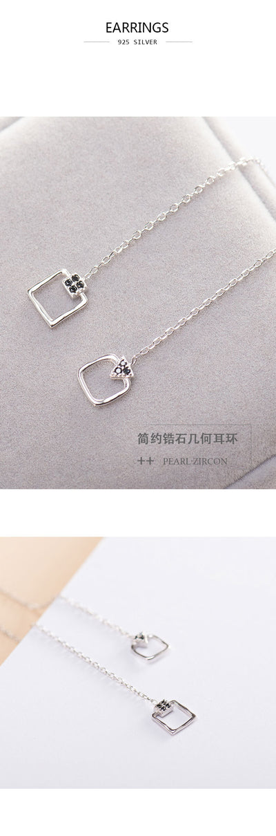 Aretes Largos con Diamantes Brillantes - Image 7
