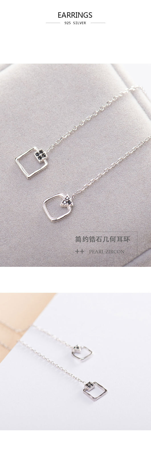 Aretes Largos con Diamantes Brillantes - Image 7