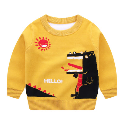 Suéter Trendy de Algodón Doble Capa para Niño - Calidez y Estilo - Image 10