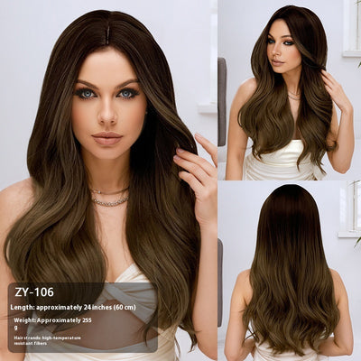 Peluca Larga Efecto Cabello Natural 60cm - Línea de Cabello Realista para Presentadoras - Image 7
