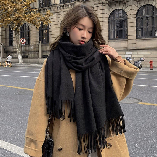 Bufanda de Cachemira con Borlas para Otoño e Invierno - Image 14
