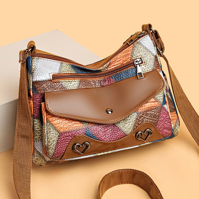 Bolso de Hombro Retro Patchwork Multicolor - Estilo Versátil All-Match - Image 3