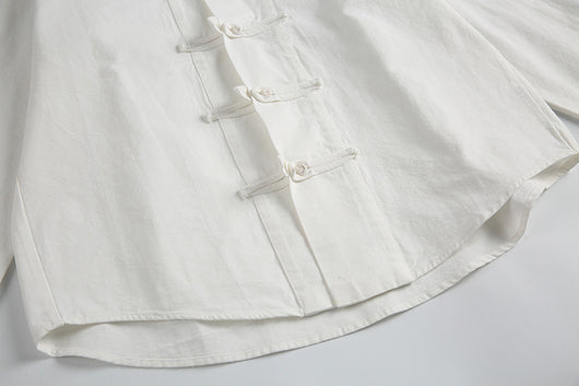 Camisa Unisex con Botones Nudos Chinos de Manga Larga - Image 17