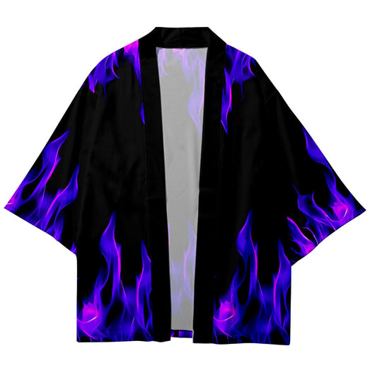 Kimono Haori de Verano con Estampado de Paisaje y Bloques de Color - Cardigan Suelto para Hombre - Image 8
