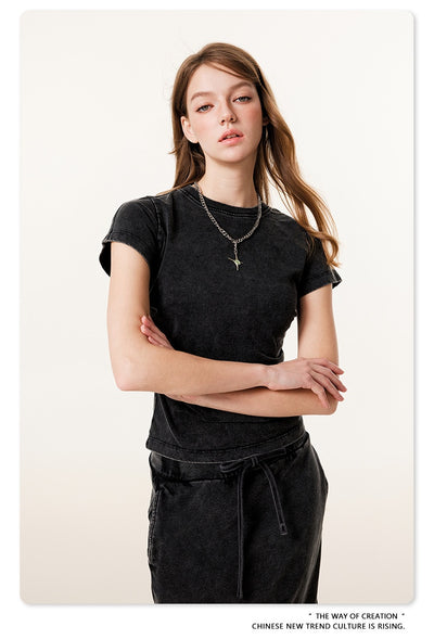 Camiseta Americana de Cintura Fruncida con Efecto Reductor - Image 16