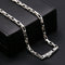 Collar Cadena Gruesa Plata Thai S925 Vintage para Hombre - Anillo Retenedor Mineral