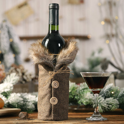 Funda Protectora Navideña para Botellas de Vino - Decoración de Mesa y Hogar - Image 24