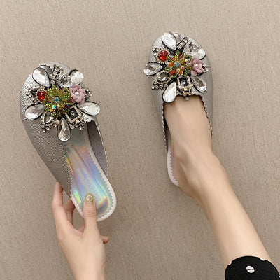 Pantuflas Elegantes con Perlas y Cristales para Mujer - Image 10