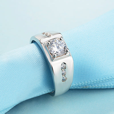 Anillo de Diamante Moissanita para Hombre - Diseño Moderno - Image 9