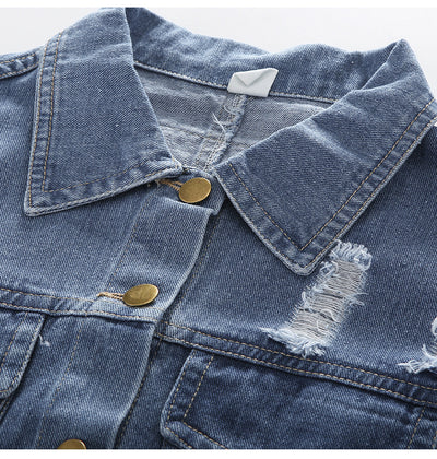 Chaqueta Denim con Solapa para Niñas - Cómoda y Versátil - Image 17