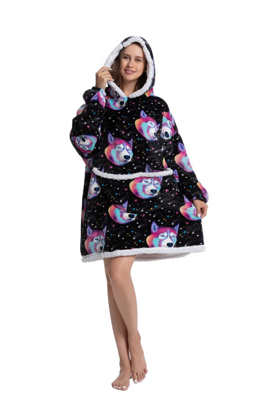 Pijama Sudadera con Capucha y Manta - Abrigo Cálido Versátil - Image 32