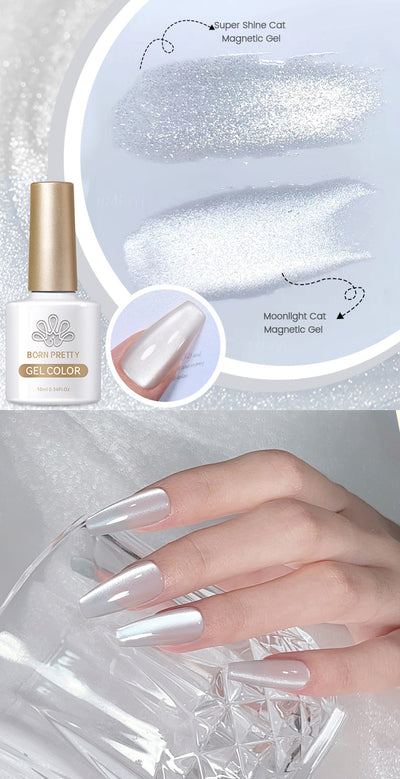 Esmalte de Uñas Gel Ojo de Gato Blanco Porcelana - Efecto Luz Lunar - Image 17