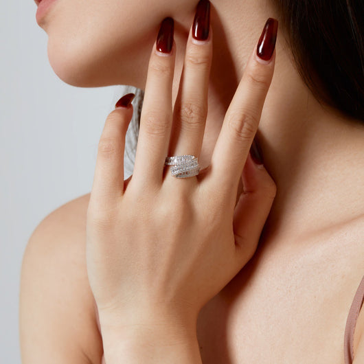 Anillo de Plata Esterlina S925 con Circonitas Incrustadas de Lujo - Image 4