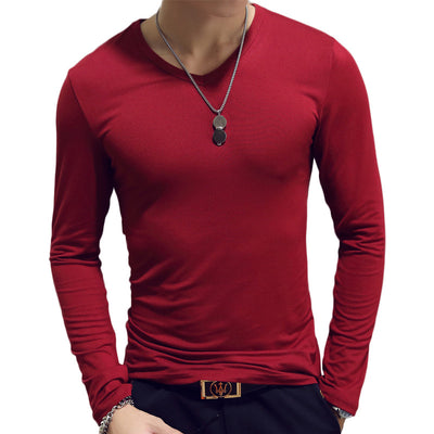 Suéter Cuello Redondo Ajustado Liso para Hombre - Image 11