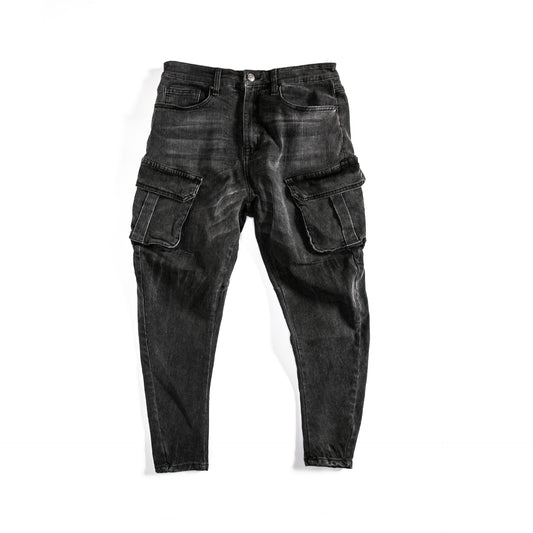 Pantalones Vaqueros con Roturas en Rodillas y Aberturas en Tobillos