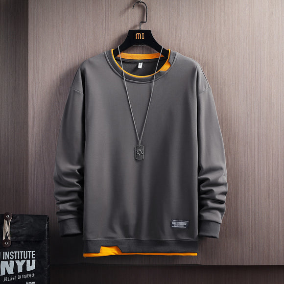 Sudadera Cuello Redondo Suelta y Gruesa con Forro Polar