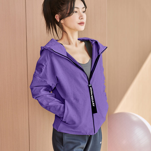 Chamarra Deportiva Mujer Quick Dry con Capucha y Cierre