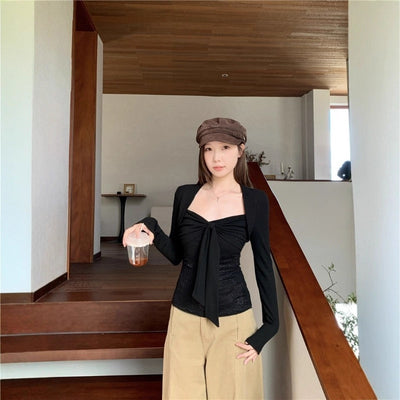 Blusa Reductora de Encaje Puro con Efecto Cintura Marcada - Image 2