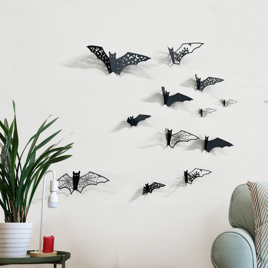 Pegatinas 3D de Murciélagos para Pared en Halloween