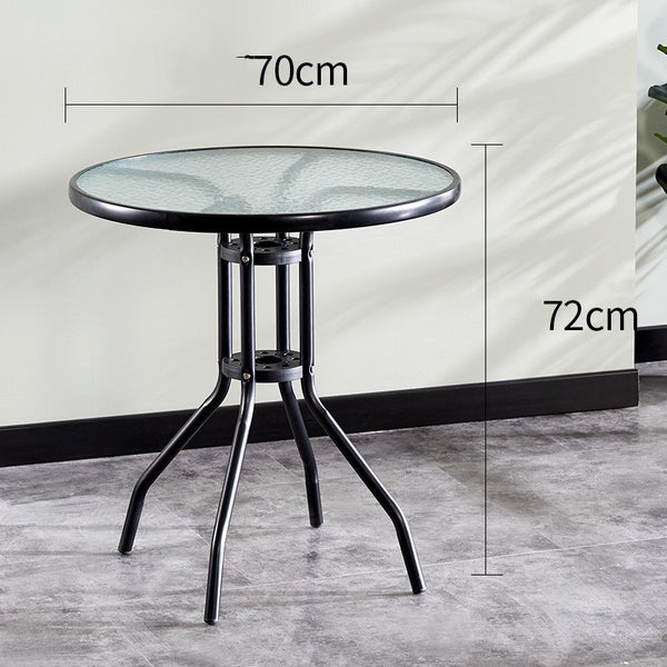 Conjunto de Mesa y Sillas Redonda para Balcón - Juego de Conversación Compacto