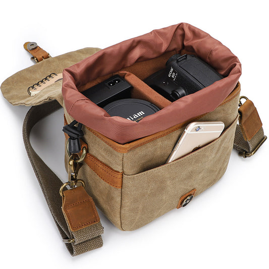 Bolsa para Cámara SLR de Lona de Algodón con Forro Impermeable - Image 2
