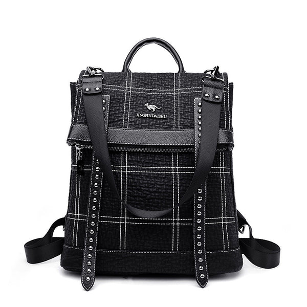Mochila de Cuero para Mujer - Diseño Versátil de Asa Simple y Doble - Image 5