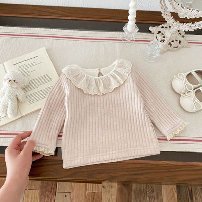 Blusa de Encaje con Cuello Peter Pan para Mujer - Image 39