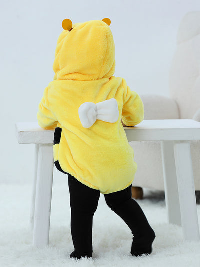 Pijama Enterizo Bebé Diseño Abeja en Franela Suave - Image 8